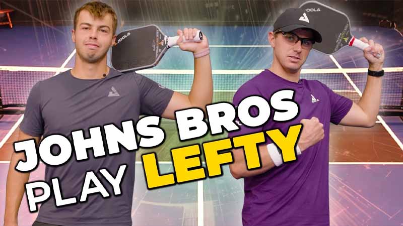 Zane Navratil thumbnail: Ben Johns and Collin Johns LEFTY pickleball pros vs 5.0s