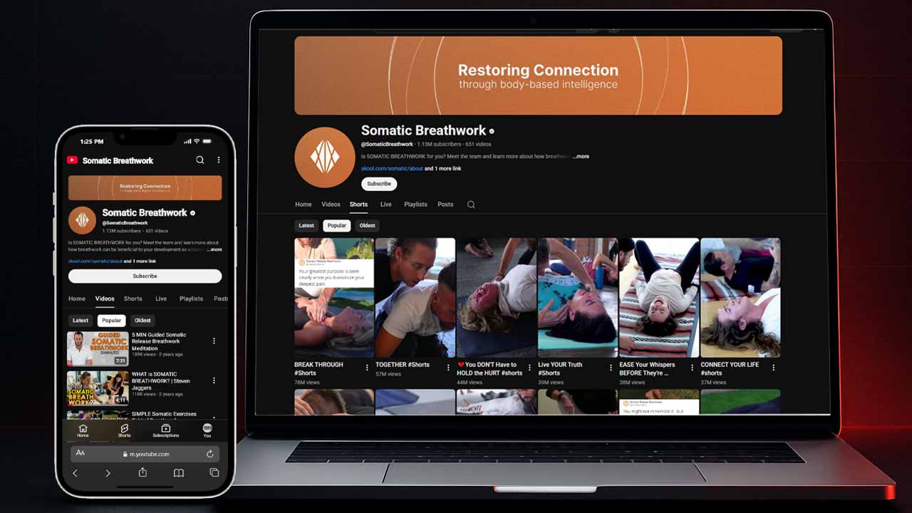 Somatic Breathwork YouTube channel build and scale case study hero image